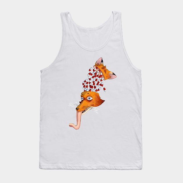 Tripping fox Tank Top by Telemiu